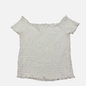 SO ruched off the shoulder top size medium